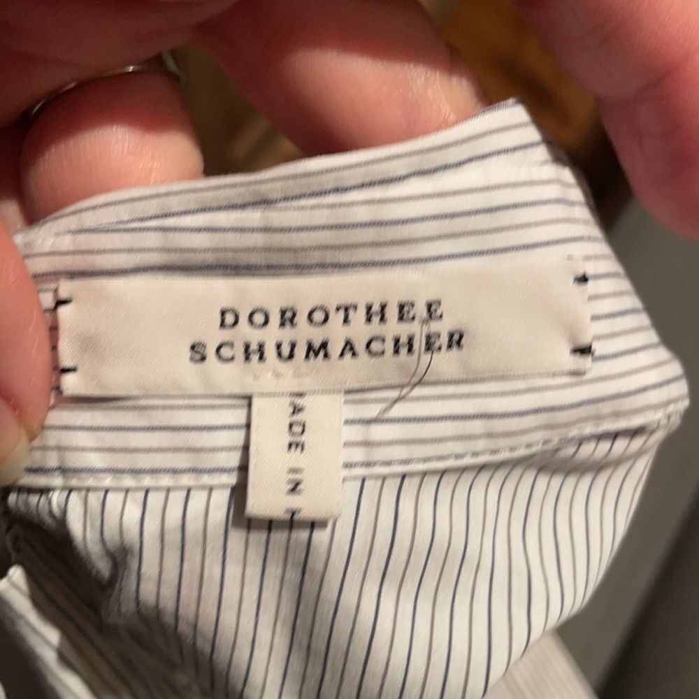 Dorothee Schumacher XL striped blouse with tie up neck - Picture 7 of 11